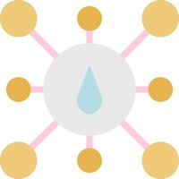 A circle with a drop of water surrounded by circles vector