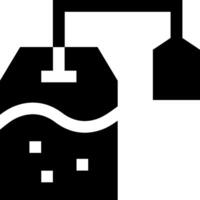 A black and white icon of a water tank vector