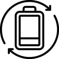 A battery icon with a circle around it vector