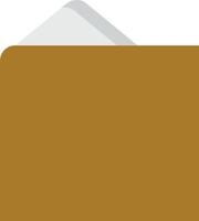A brown folder with a white envelope inside vector