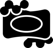 A black and white icon of a pillow vector