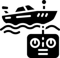 Boat and remote control illustration vector