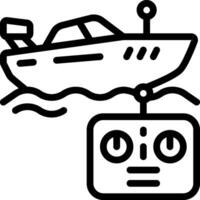 A boat and a remote control icon vector