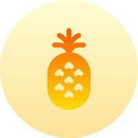 A pineapple icon in a yellow circle vector