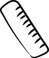 A black and white drawing of a ruler vector
