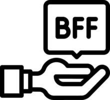 Bff illustration design vector