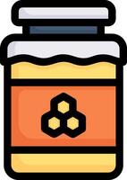Honey jar icon vector