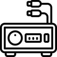A black and white image of a radio vector