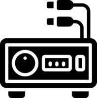 A black and white image of a radio vector