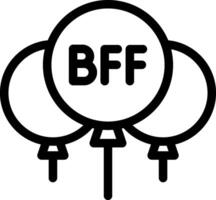 A black and white logo with the word bff vector