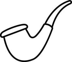 A pipe smoking on a white background vector