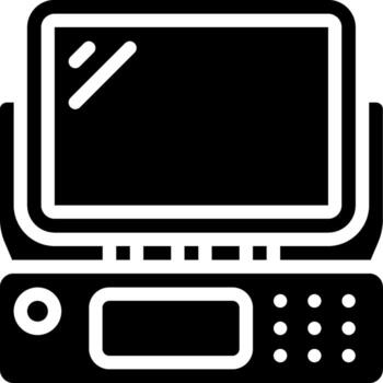 A black and white image of a computer vector