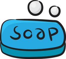 A soap bar with the word soap on it vector