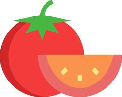 Tomato slice and slice of tomato vector