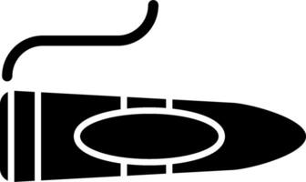 A black and white icon of a bullet vector