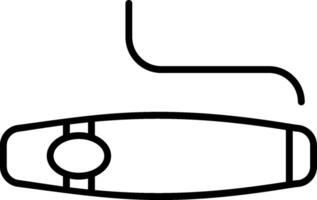 A black and white drawing of a cigarette lighter vector