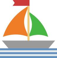 A sailboat with a flag on it vector