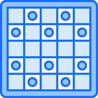 A blue square with circles on it vector