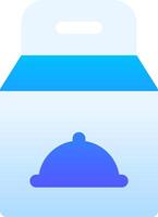 A blue box with a lid on it vector