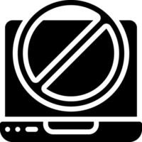 No access to computer icon illustration vector