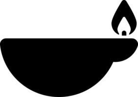 Diya candle icon vector
