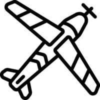 A plane icon on a white background vector