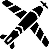 A black and white airplane icon on a white background vector