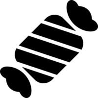 A black and white illustration of a candy vector