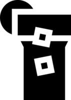 A black and white image of a box with a square vector