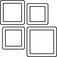 Four square frames on a white background vector