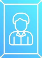A man in a suit icon on a blue background vector