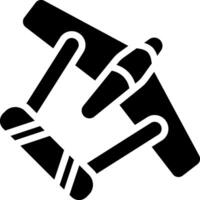 A black and white airplane icon on a white background vector