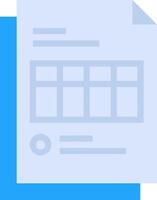 A blue icon with a paper document on it vector