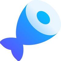 A blue fish with a white circle on it vector