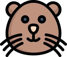 A cartoon mouse head with a big nose vector