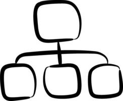 A black and white drawing of a family tree vector