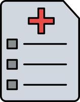 A medical check list icon vector