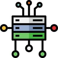 A computer with multiple components on it vector
