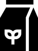 A milk carton with a plant on it vector