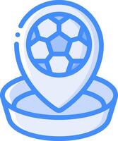 A soccer ball in a bowl icon vector