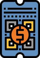 A ticket with a dollar sign on it vector