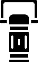 A black and white icon of a water pump vector