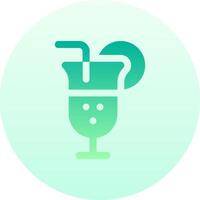 A green and blue icon of a drink vector