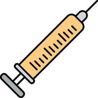 A syringe with a needle on it vector