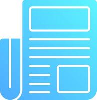 A newspaper icon with a phone and a pen vector