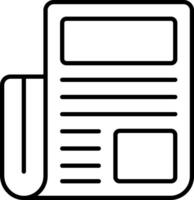 A newspaper icon with a phone and a pen vector