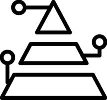A pyramid with three dots on top vector