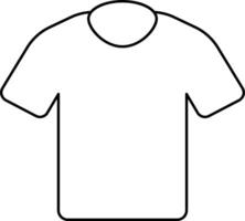 A t - shirt outline on a white background vector
