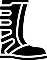 A black and white illustration of a boot vector