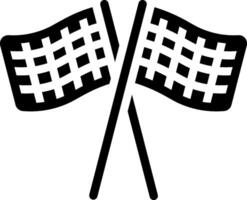 Two crossed racing flags icon on a white background vector